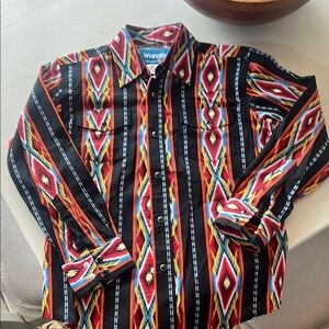 Wrangler Boys Multicolor Western Shirt